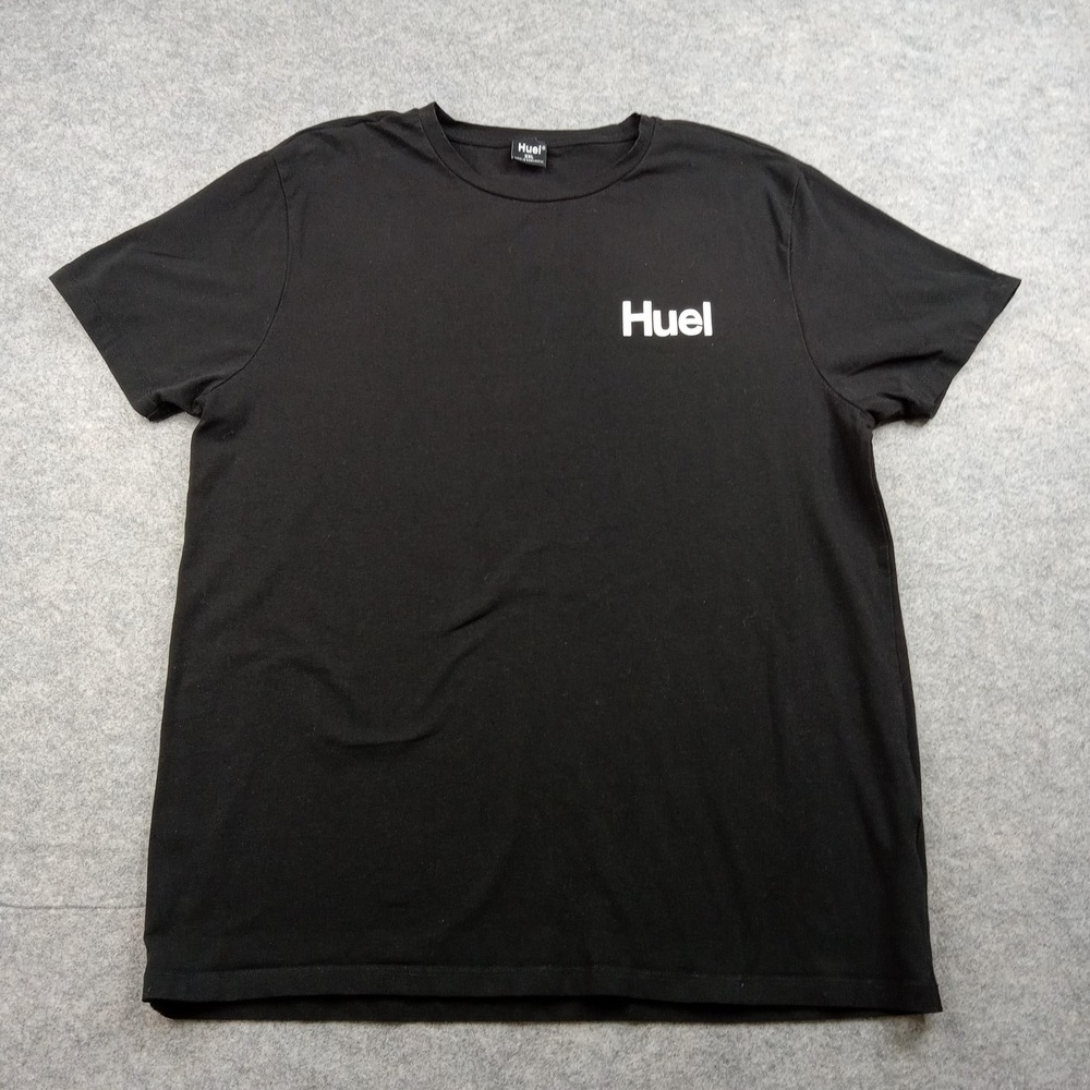 Huel Shirt Mens 2XL Black‎ Logo Graphic Short Sleeve Crewneck Tee T-Shirt